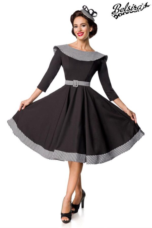 Robe Swing Vintage - noir/blanc - 3XL-Belsira