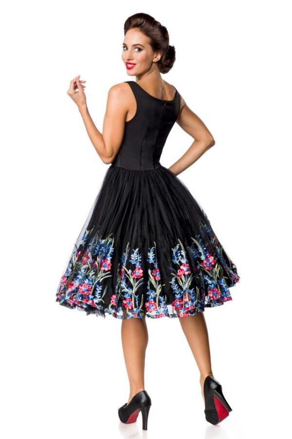 Robe à fleurs vintage Belsira Premium - noir - 3XL-Belsira – Image 4