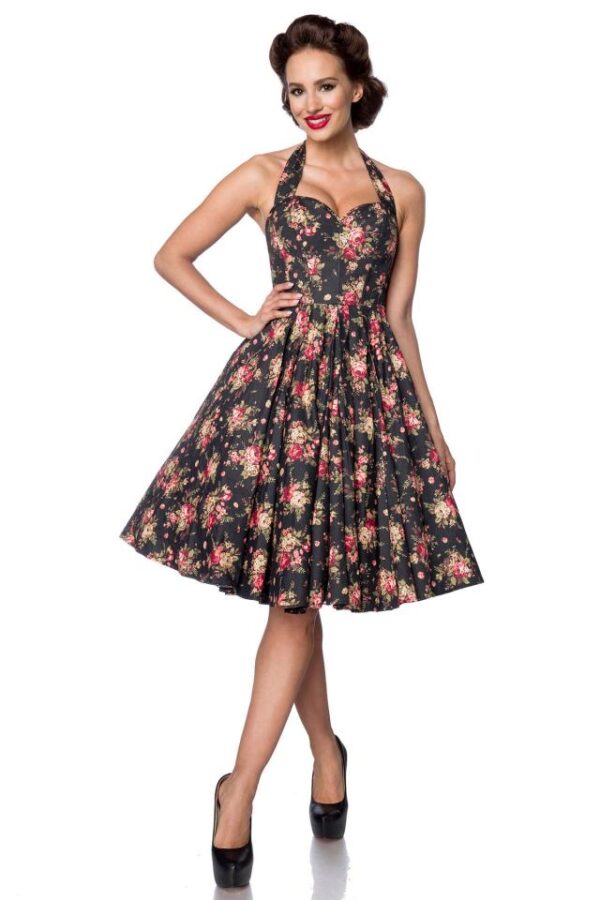 Robe Corsage Vintage - noir/rose/vert - 3XL-Belsira – Image 2