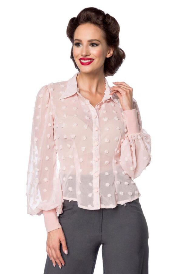 Chemise vintage - rose - S-Belsira – Image 2