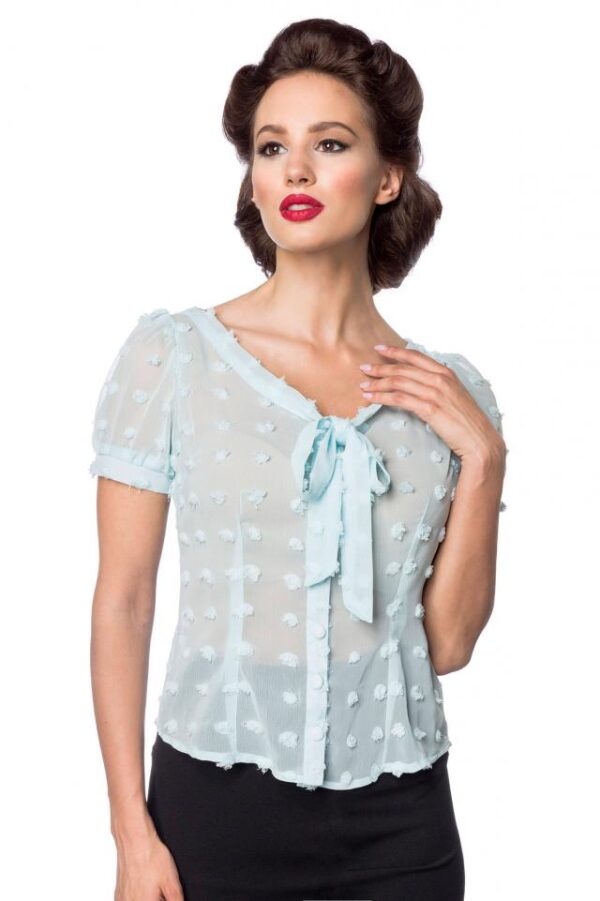 Chemise Vintage avec passant - bleu - S-Belsira – Image 2