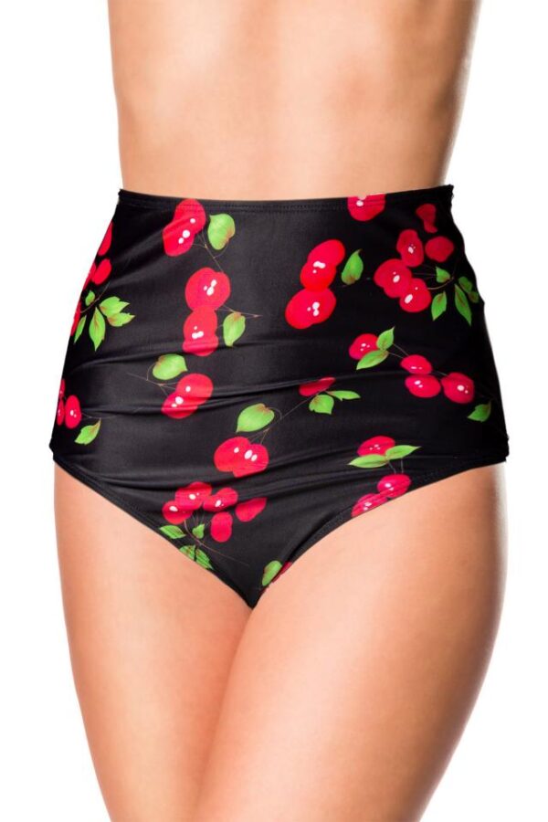 Culotte de bain taille haute - noir/rose - M-Belsira – Image 2