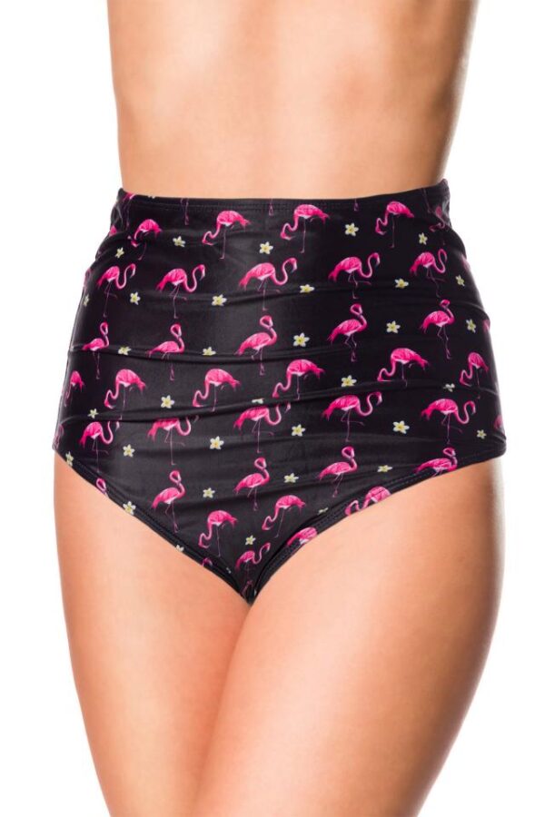 Culotte de bain taille haute - noir/rose - 3XL-Belsira – Image 2
