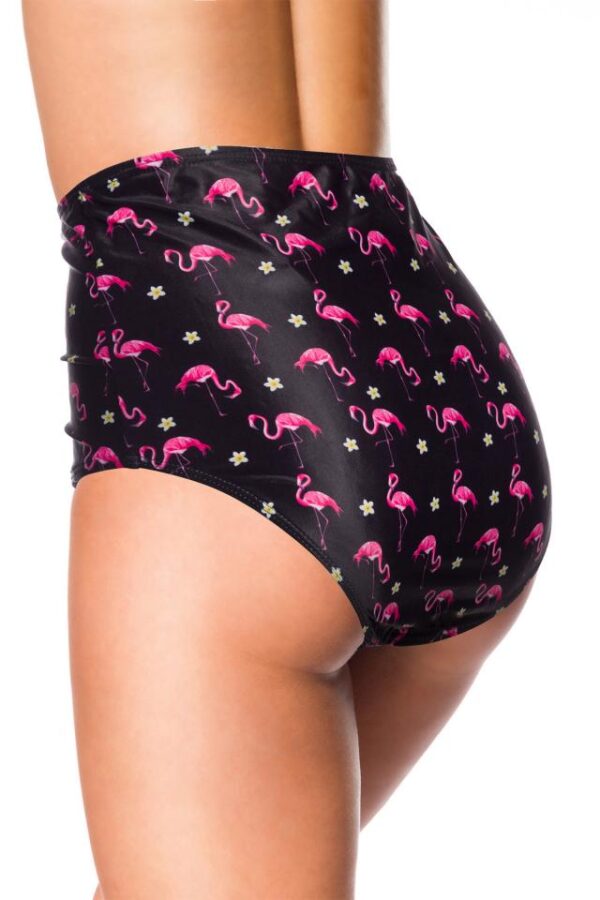 Culotte de bain taille haute - noir/rose - 3XL-Belsira – Image 3