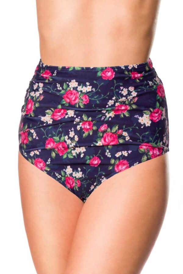 Culotte de Bain Taille Haute - fleurs - L-Belsira – Image 2