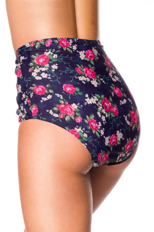 Culotte de Bain Taille Haute - fleurs - L-Belsira – Image 3