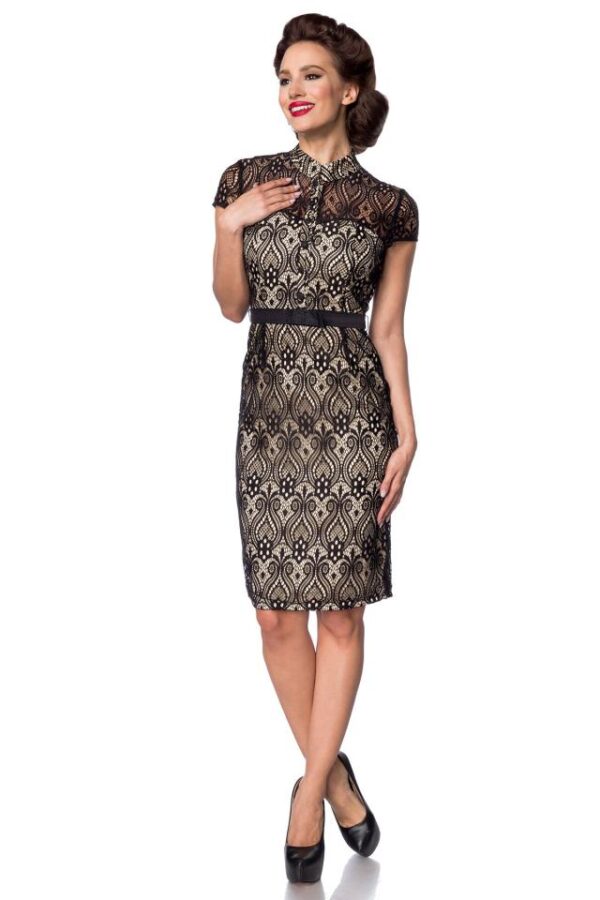 Robe en dentelle - noir/crème - 4XL-Belsira – Image 2