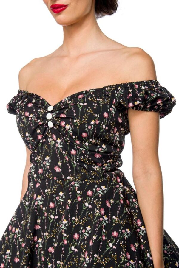 robe à épaules dénudées - noir/rose - 4XL-Belsira – Image 4