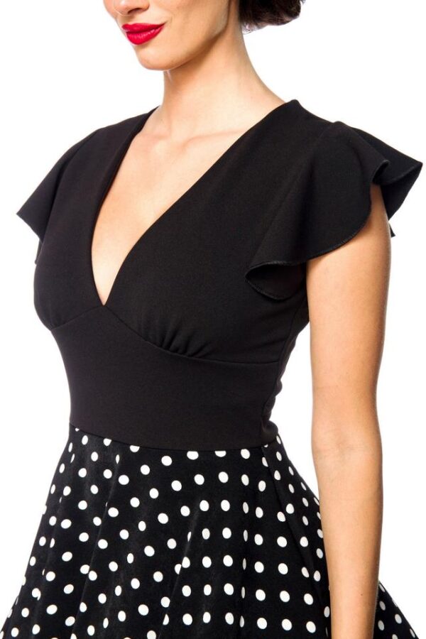 robe rétro élégante - noir/blanc - S-Belsira – Image 4