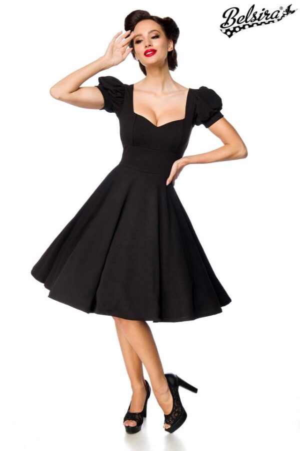 Robe à manches bouffantes - noir - 3XL-Belsira