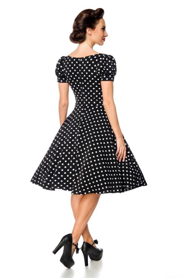 Robe à manches bouffantes - à pois - L-Belsira – Image 3
