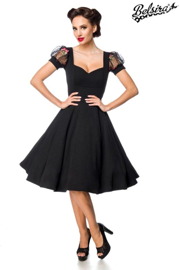 Robe à manches bouffantes - noir - 4XL-Belsira