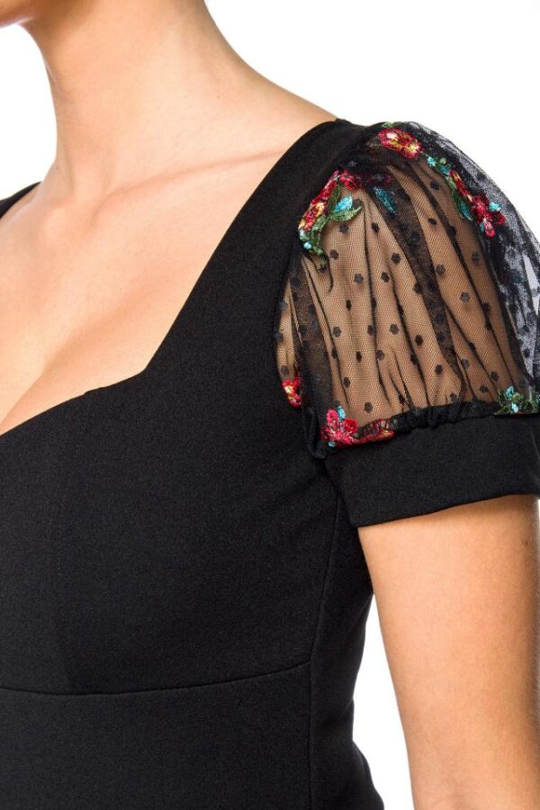 Robe à manches bouffantes - noir - 4XL-Belsira – Image 4