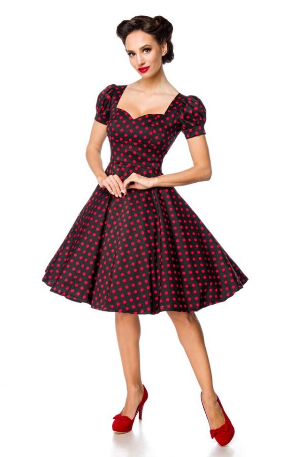 Robe à manches bouffantes - noir/rouge - 4XL-Belsira – Image 2