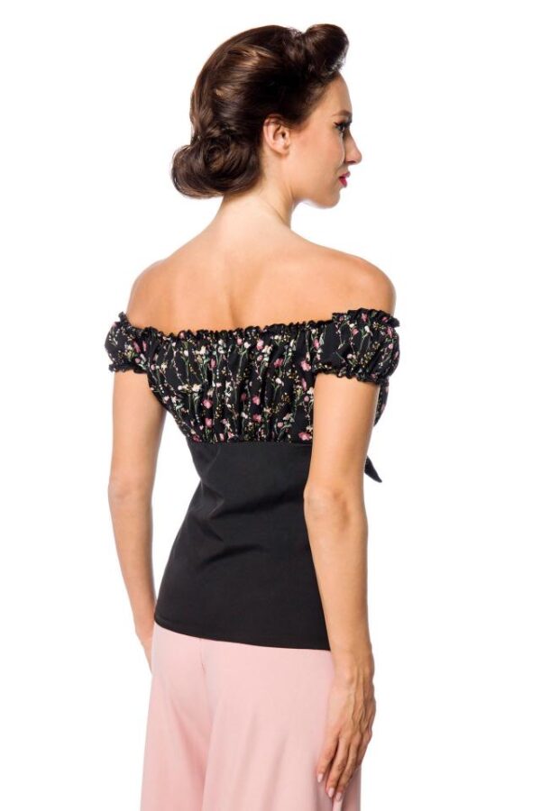 haut à épaules dénudées - noir/rose - 2XL-Belsira – Image 3