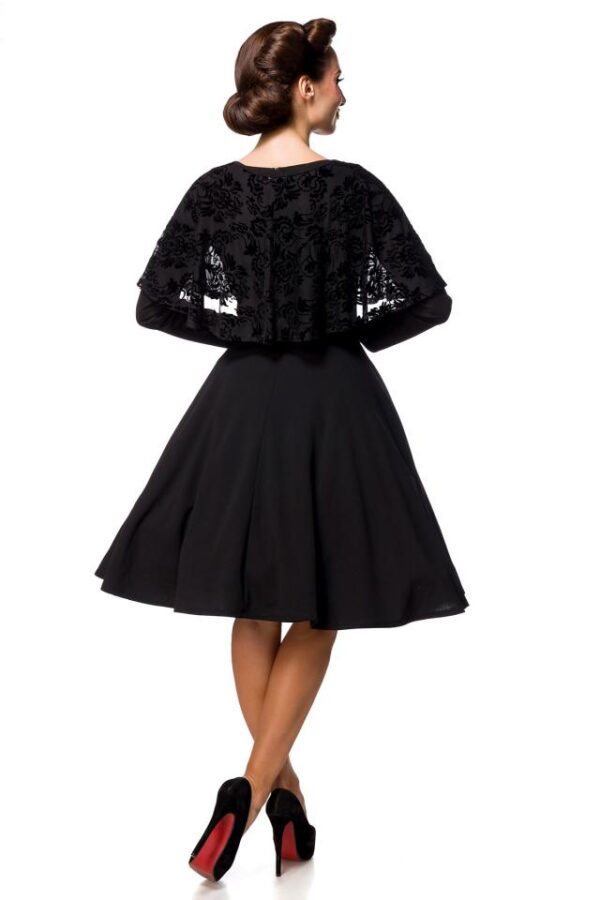 Robe Rétro avec Cape - noir - S-Belsira – Image 2