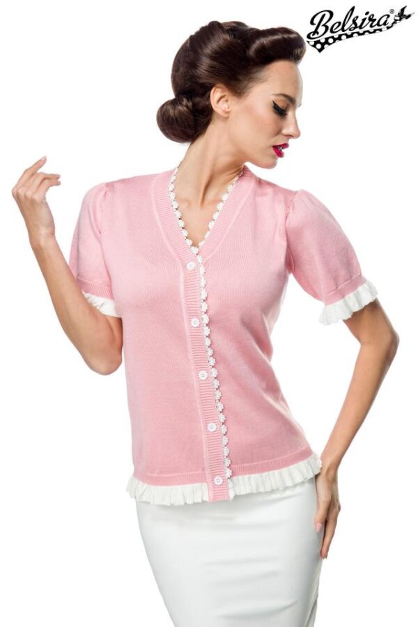 cardigan - rose - XL-Belsira