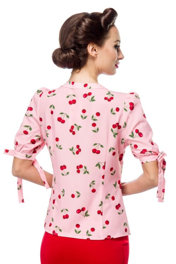 blouse avec cerises - rose - XL-Belsira – Image 3