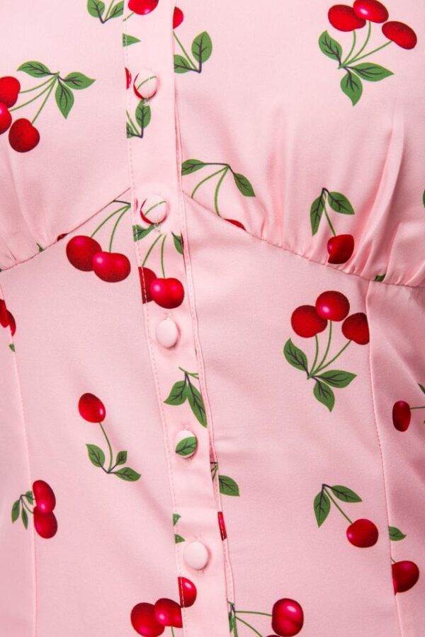 blouse avec cerises - rose - XL-Belsira – Image 4