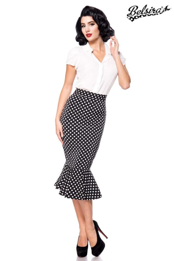 ARTICLE SPÉCIAL Jupe à volant - noir/blanc - 2XL-Belsira
