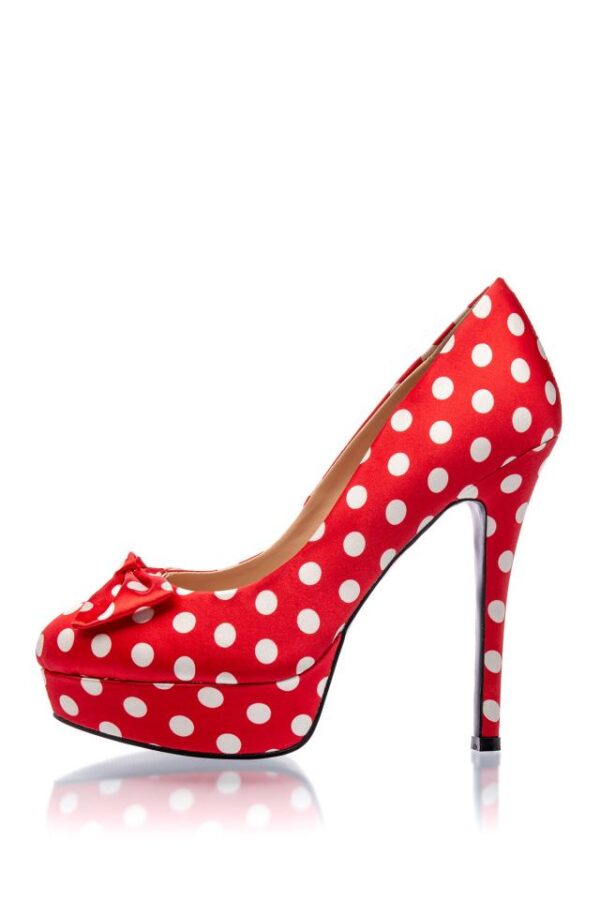 Escarpins Rétro - rouge/blanc -37-Belsira – Image 2