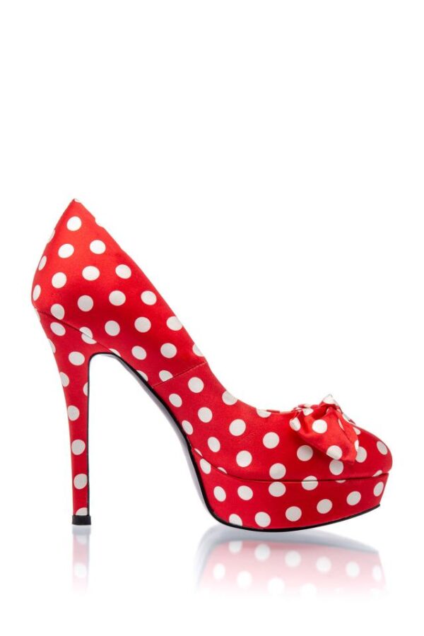 Escarpins Rétro - rouge/blanc -37-Belsira – Image 3