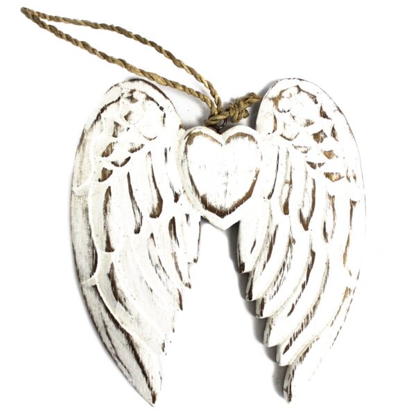 Petite aile et cur d'ange double Fabrication à la main - 15 cm- Vendu par 1