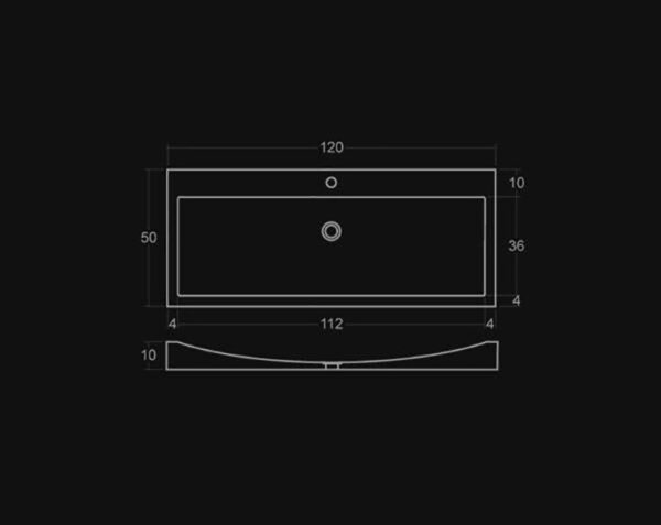 Vasque en pierre naturelle Goult - 120 x 50 x 10 - Charmot Clair Adouci - COMPTOIR DES PIERRES – Image 4