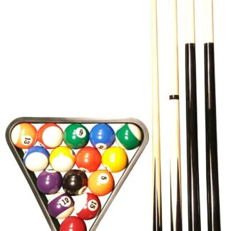 John West Billard Débutant Set - Boules + Triangle + 4 Queues (145, 122 + 92)