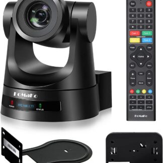 Caméra PTZ FoMaKo HDMI 20x Zoom optique 3G-SDI Caméra de diffusion en direct IP, couleurs réalistes, prise en charge PoE, caméra PTZ HDMI pour services religieux, culte, éducation vMix OBS Wirecast (noir) FMK20SDI Pro - FMK20SDI Pro