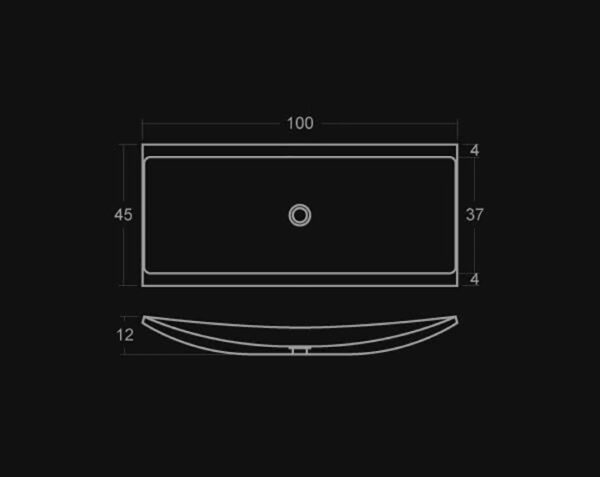 Vasque en pierre Vence - 100 x 45 x 12 - Comblanchien Clair Adouci - COMPTOIR DES PIERRES – Image 3