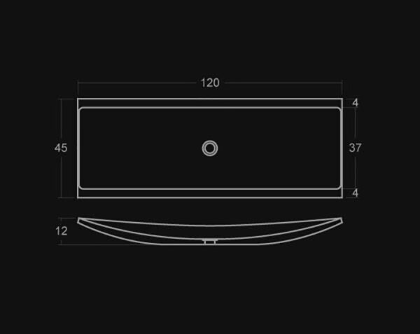 Vasque en pierre Vence - 120 x 45 x 12 - Charmot Clair Adouci - COMPTOIR DES PIERRES – Image 6