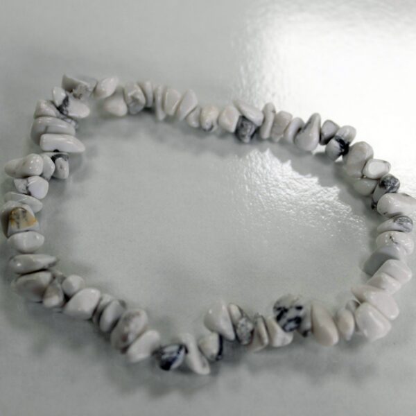 Bracelet Chipstone - Jaspe Blanc- Vendu par 1
