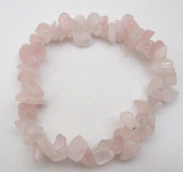 Bracelet Chipstone - Quartz Rose- Vendu par 1 – Image 2