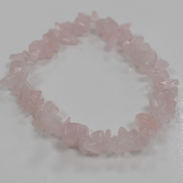 Bracelet Chipstone - Quartz Rose- Vendu par 1 – Image 4