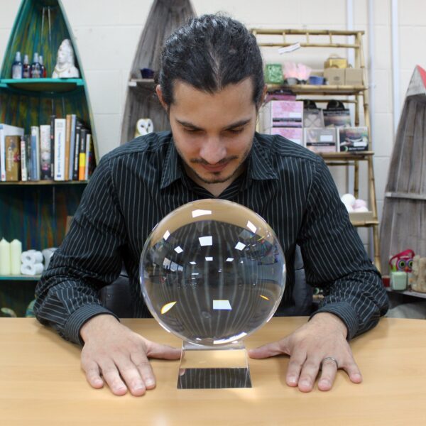 Boule de Cristal sur Support 200mm- Vendu par 1 – Image 2