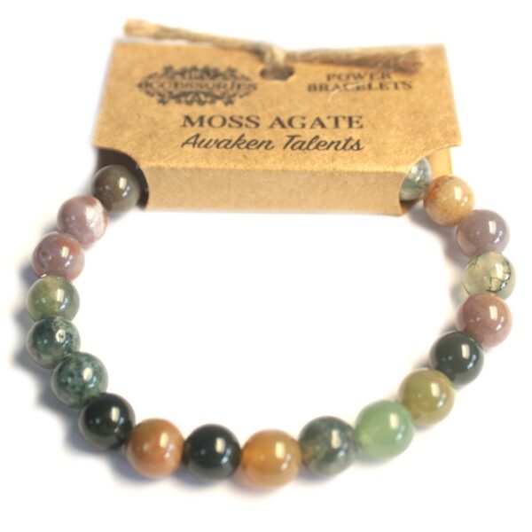 Bracelet de puissance - Agate mousse- Vendu par 1 – Image 2