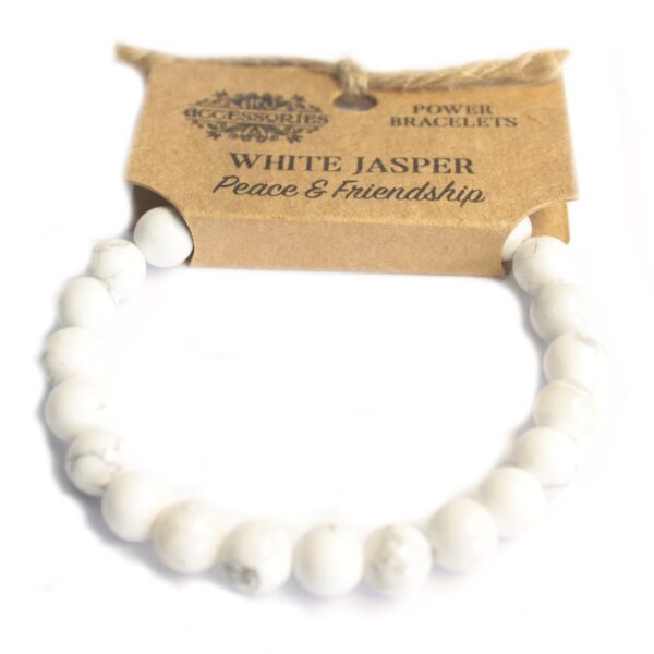 Bracelet Power - Jaspe Blanc- Vendu par 1 – Image 2