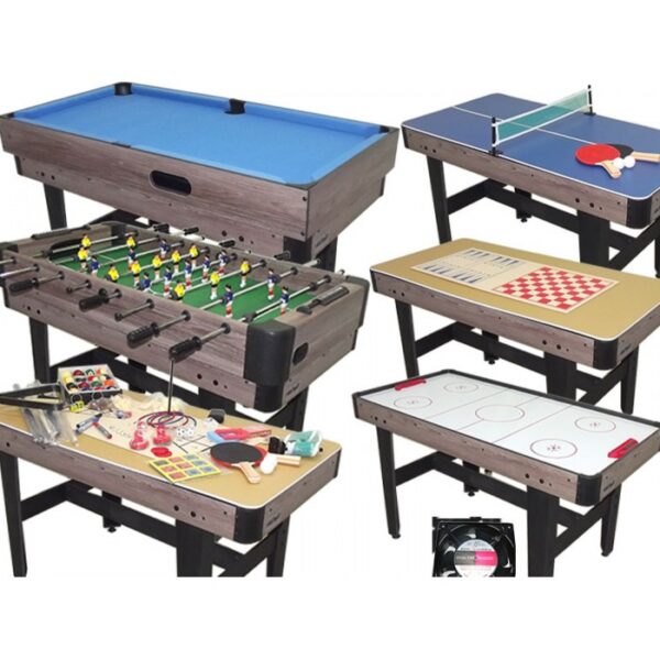 Charlsten Multi Table 16 en 1 baby-foot, billard, air hockey et bien plus encore.