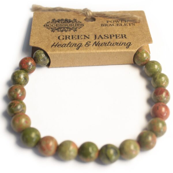 Bracelet Power - Jaspe Vert- Vendu par 1 – Image 3