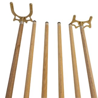 Set de billard John West - support mural + 4 queues de billard professionnelles + 2 queues de pont