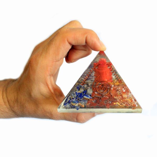 Pyramide Orgonite Grande 70mm - Ganesh- Vendu par 1 – Image 2