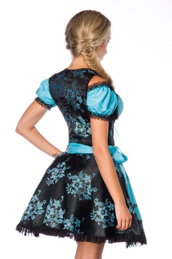 Dirndl premium avec chemisier - bleu/noir - S-Dirndline – Image 3