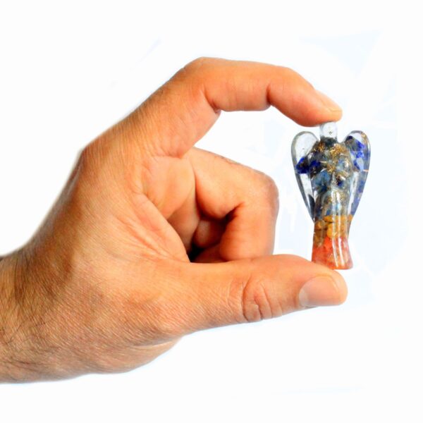 Ange Orgonite 50mm - Gemchips & Cuivre- Vendu par 1 – Image 3