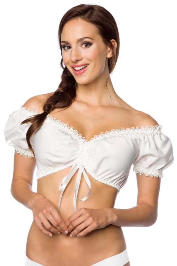 Blouse sans bretelles - blanc - S-Dirndline – Image 2