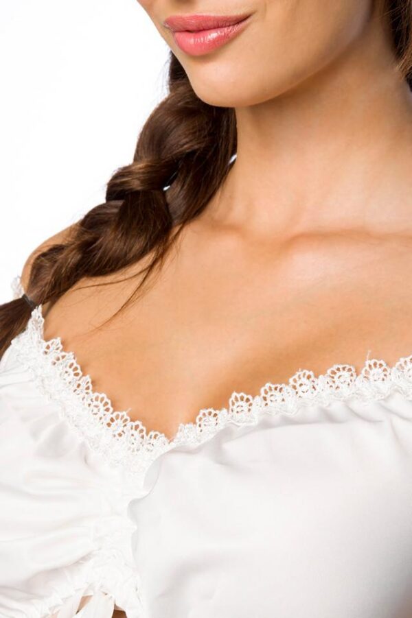 Blouse sans bretelles - blanc - S-Dirndline – Image 4