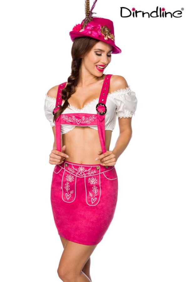 Minijupe avec broderie - rose - XS-Dirndline
