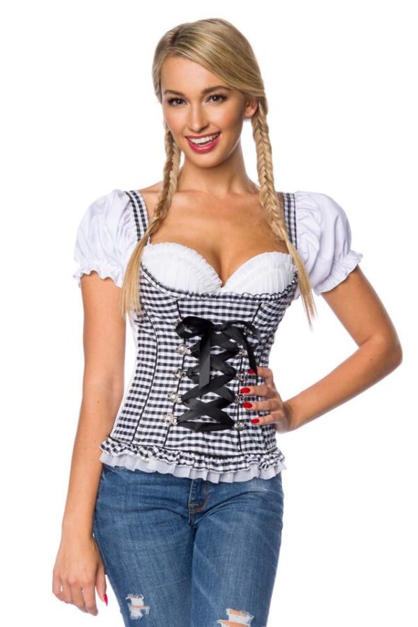 Corsage avec push- Dirndline - noir/blanc -Dirndline – Image 3