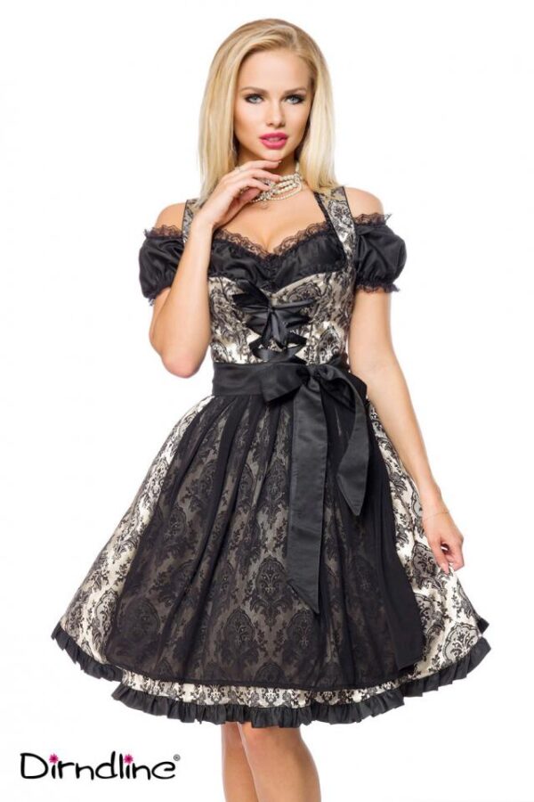 Festive Brocade- Dirndline - noir/or -Dirndline