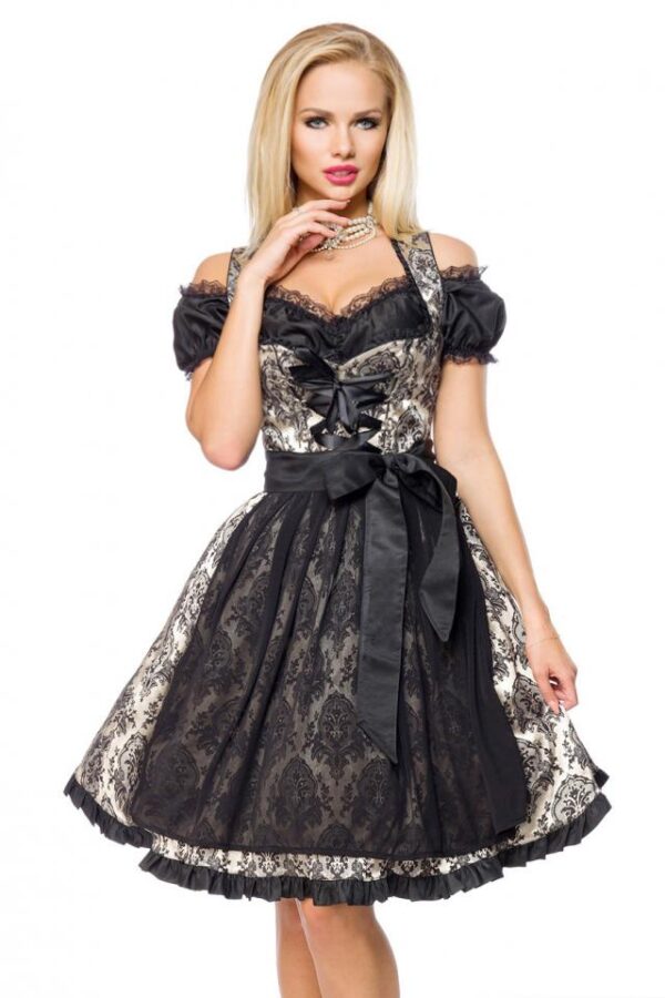 Festive Brocade- Dirndline - noir/or -Dirndline – Image 2